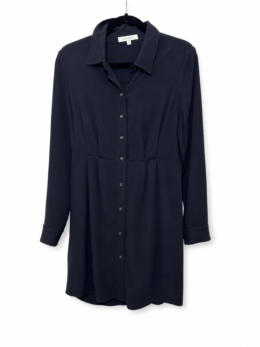 Favorite Daughter Take Me Seriously Long Sleeve Black Shirt Dress Size Medium - Picture 2 of 5